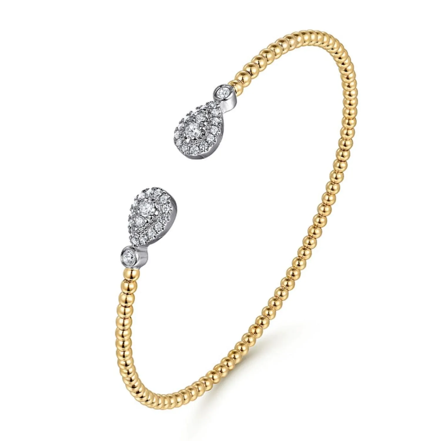 Gabriel & Co. Bujukan Open Bangle Pear Shaped Bracelet