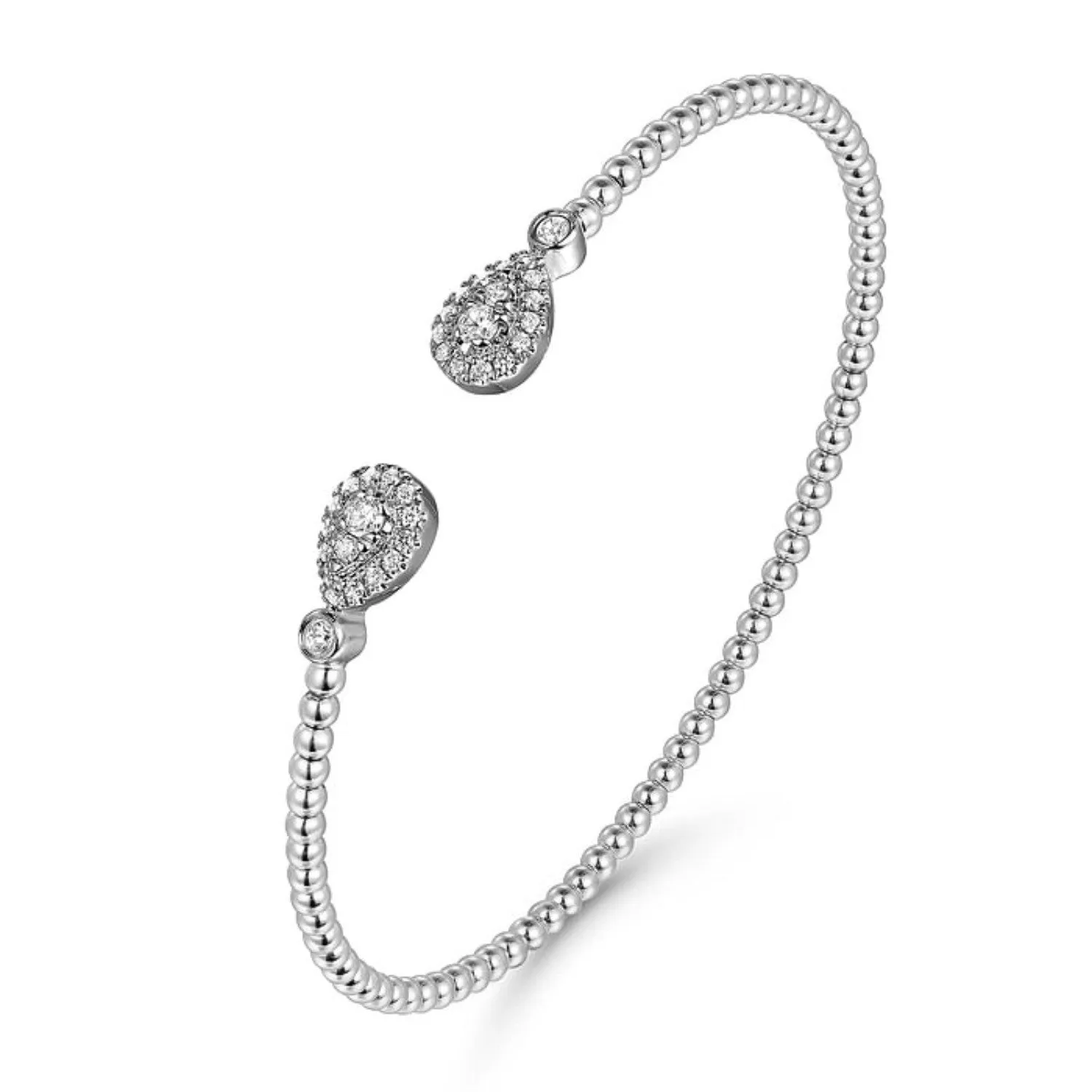 Gabriel & Co. Bujukan Open Bangle Pear Shaped Bracelet