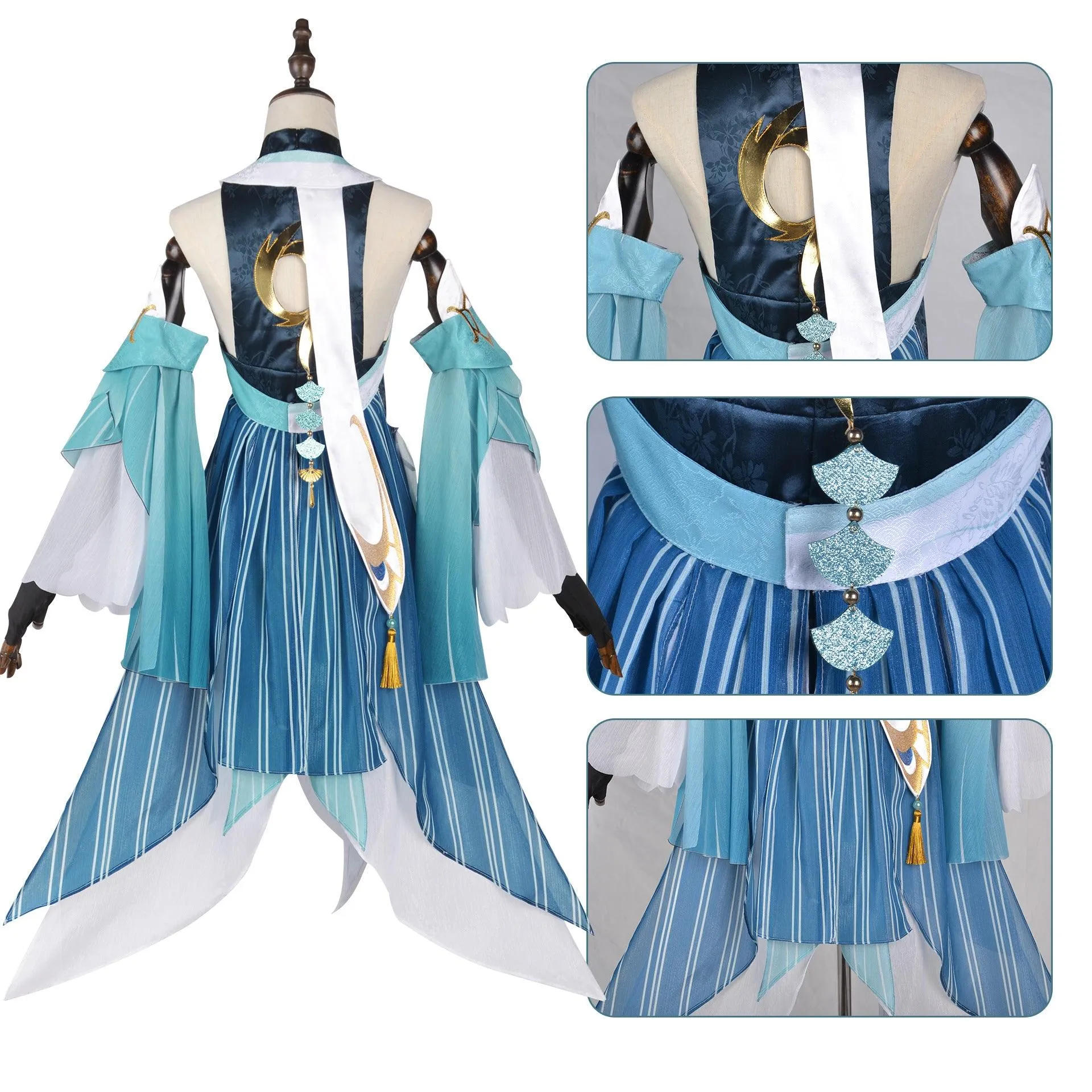 Game Genshin Impact Madame Ping Cosplay Costume Women Dress