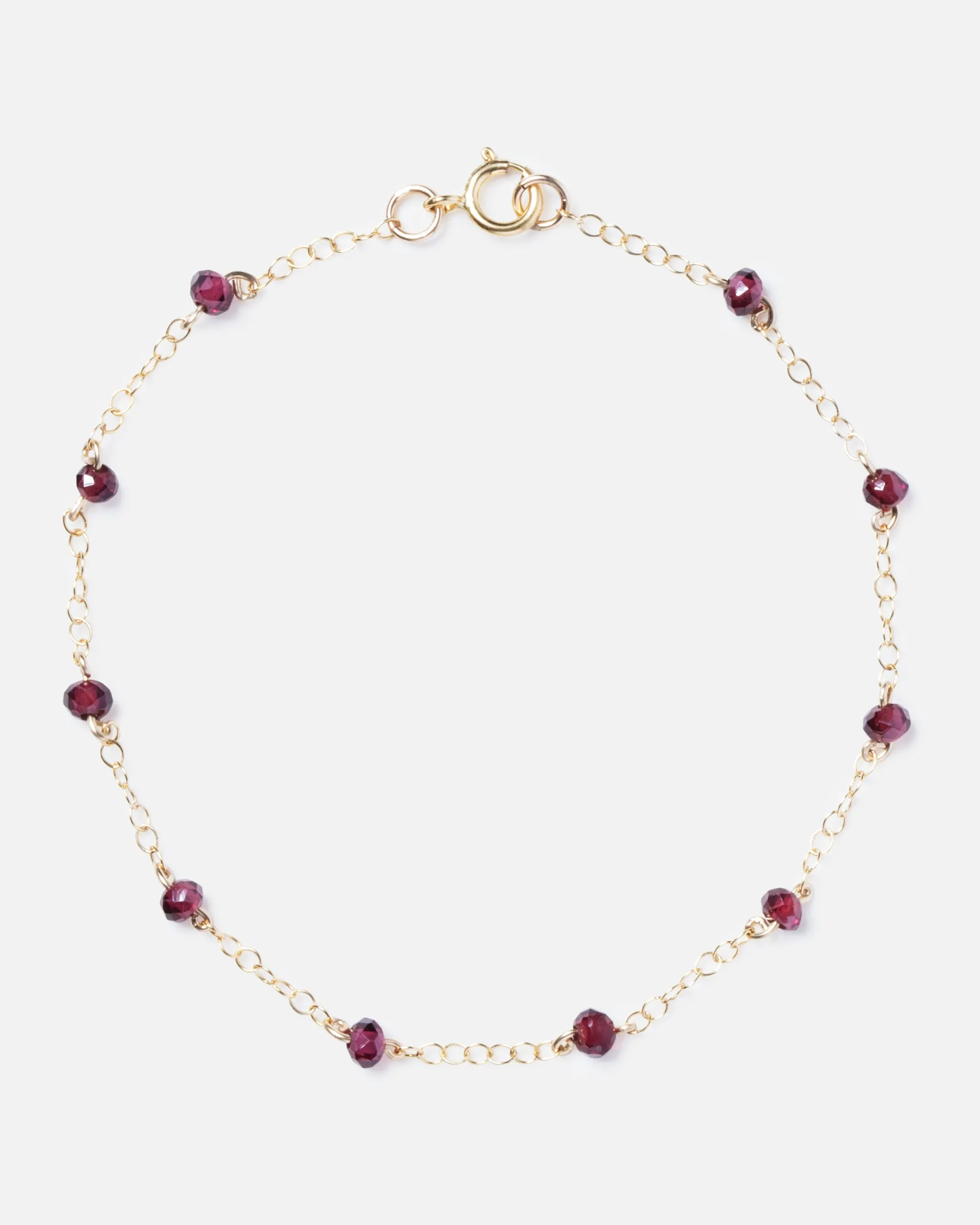 GARNET CONSTELLATION 14K GOLD FILLED BRACELET