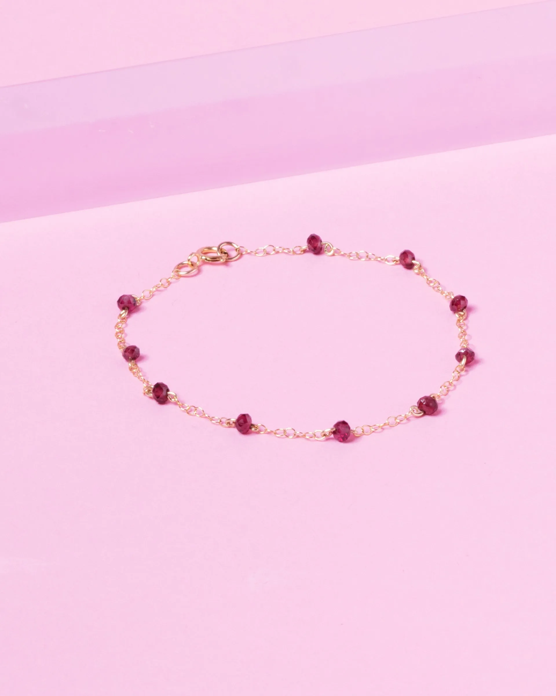 GARNET CONSTELLATION 14K GOLD FILLED BRACELET