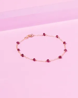 GARNET CONSTELLATION 14K GOLD FILLED BRACELET