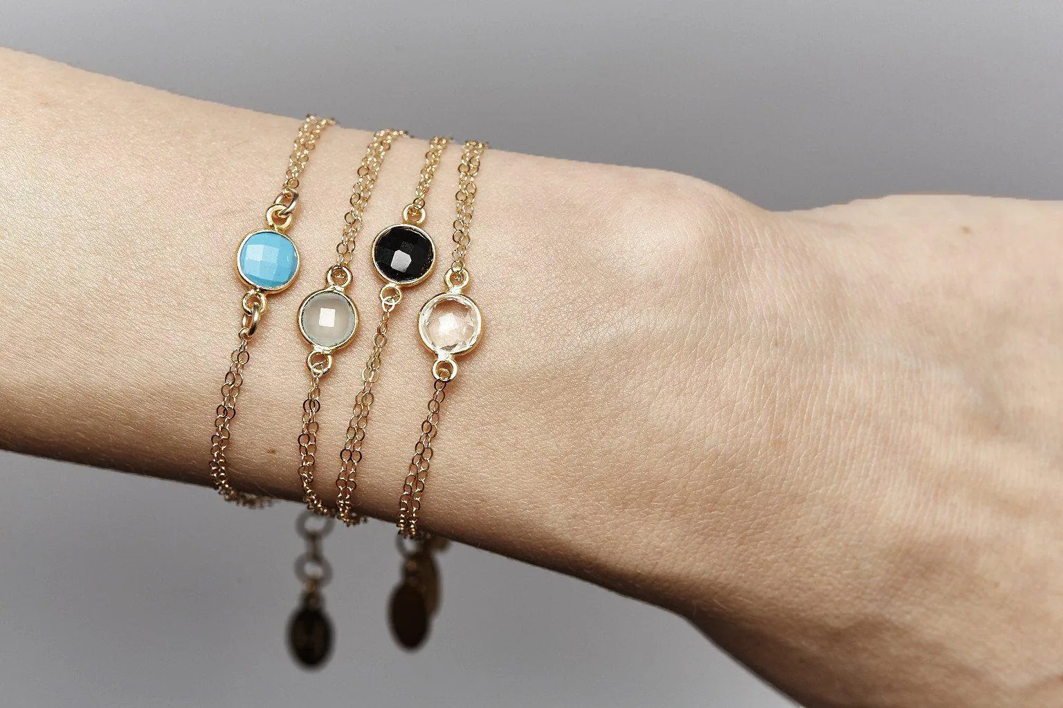 Gemstone Bracelet in Crystal Quartz