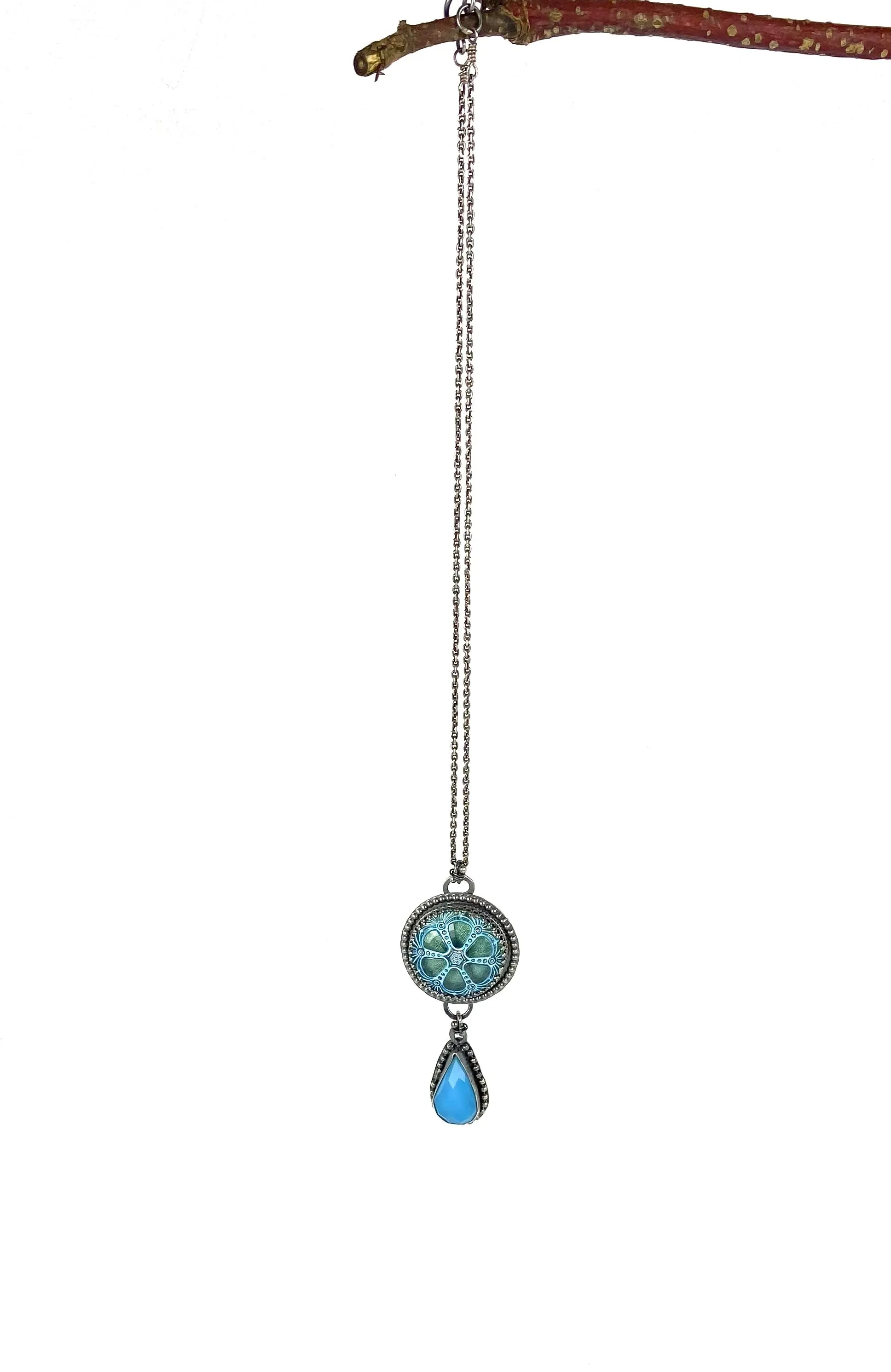 Gemstone Hand Crafted Silver Necklace