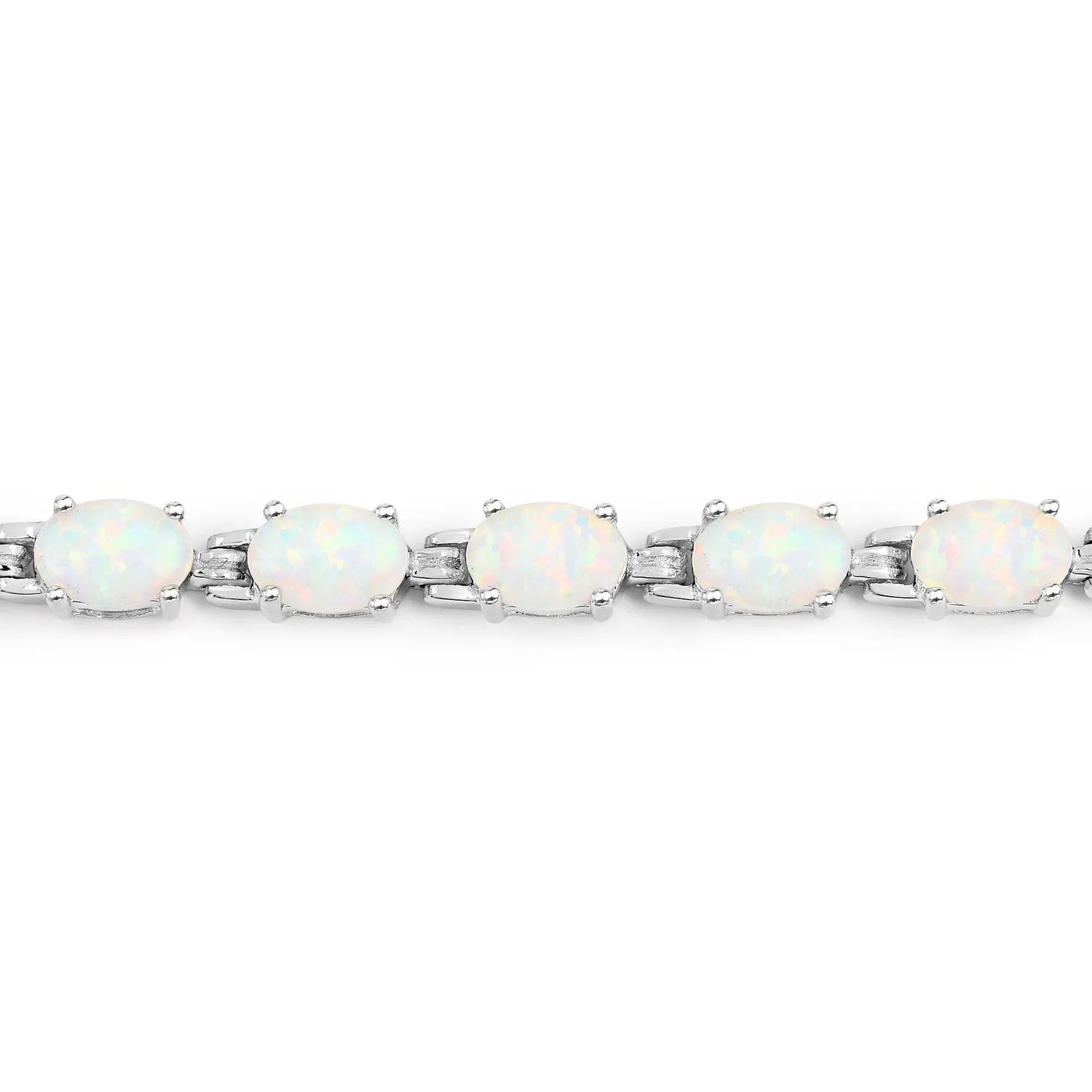 Genuine Created Opal Tennis Bracelet