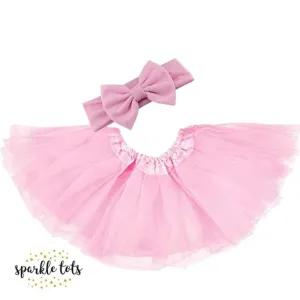 Girls Soft Pink Tutu   Headband
