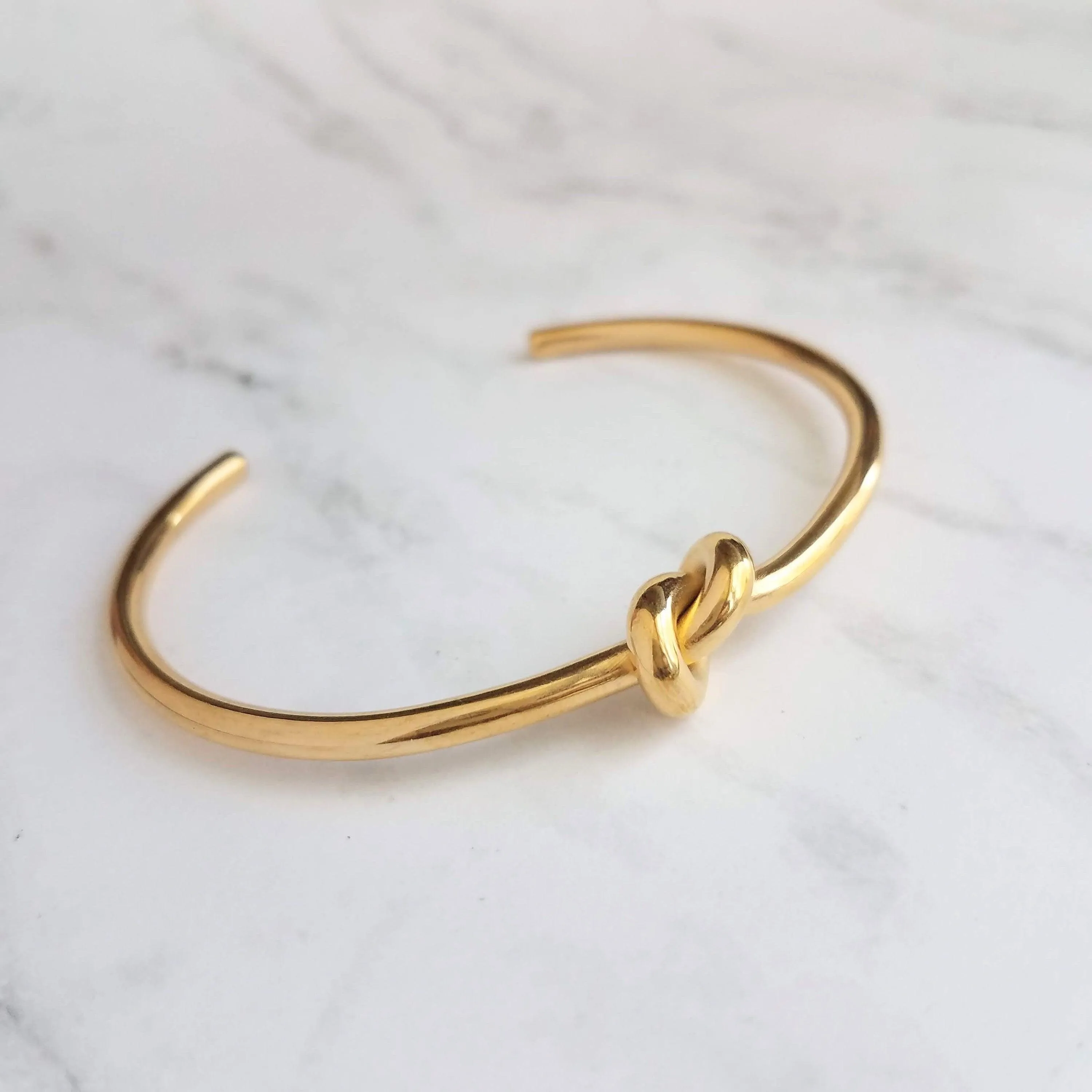 Gold Knot Bracelet, tie the knot bracelet, bridesmaid bracelet, pretzel knot, knot cuff, gold cuff bracelet, thin cuff, oval bangle, cuff