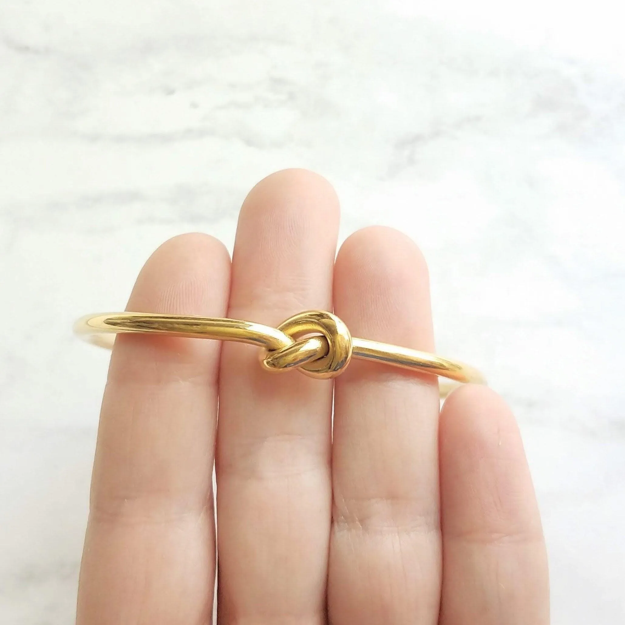 Gold Knot Bracelet, tie the knot bracelet, bridesmaid bracelet, pretzel knot, knot cuff, gold cuff bracelet, thin cuff, oval bangle, cuff