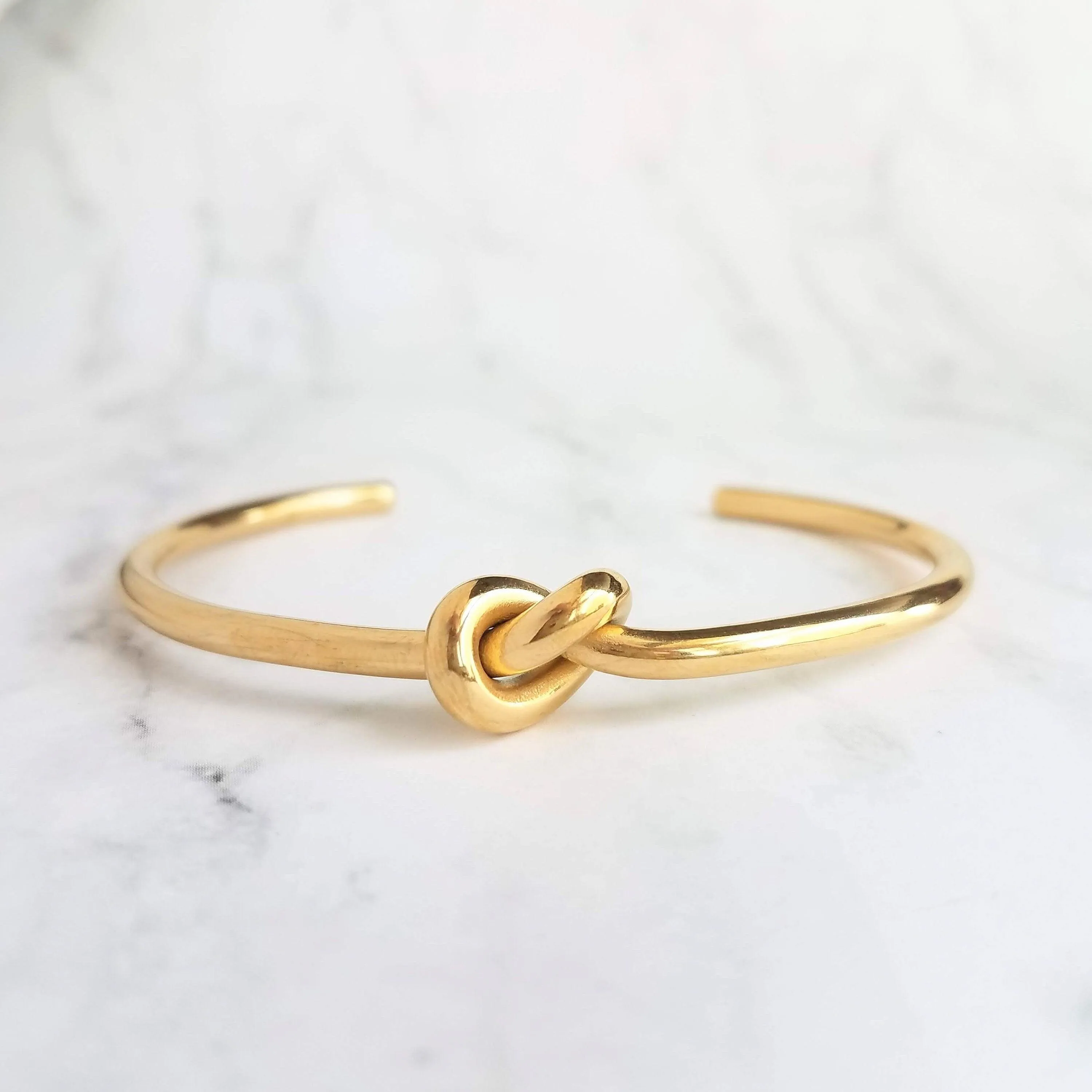 Gold Knot Bracelet, tie the knot bracelet, bridesmaid bracelet, pretzel knot, knot cuff, gold cuff bracelet, thin cuff, oval bangle, cuff
