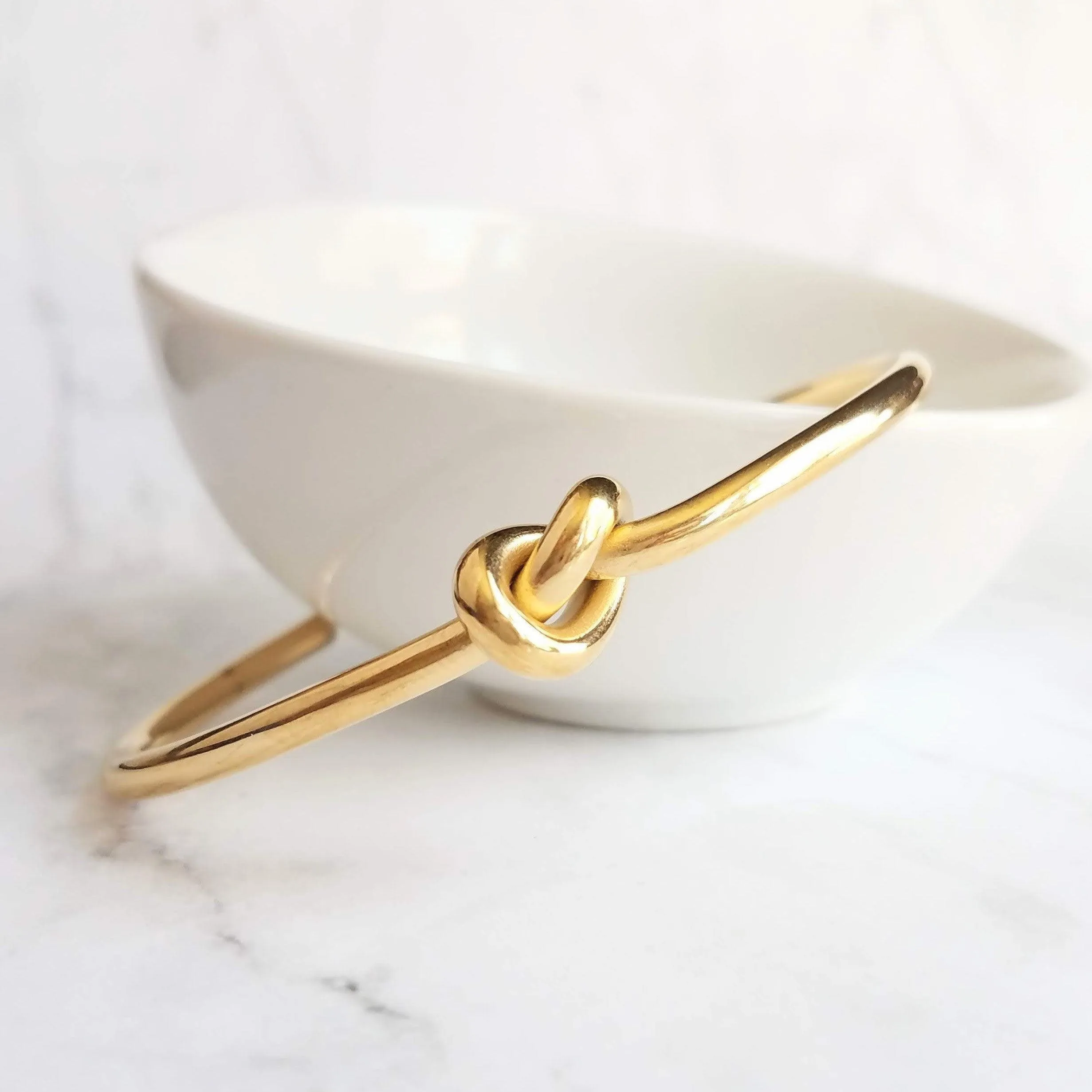 Gold Knot Bracelet, tie the knot bracelet, bridesmaid bracelet, pretzel knot, knot cuff, gold cuff bracelet, thin cuff, oval bangle, cuff