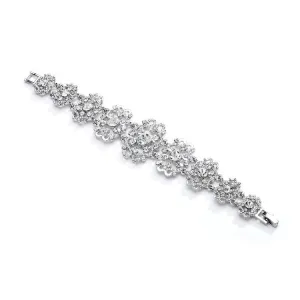 Gorgeous Crystal Bracelet with Vintage Scrolls