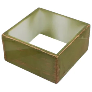 Green Square Block Textured Bangle Bracelet