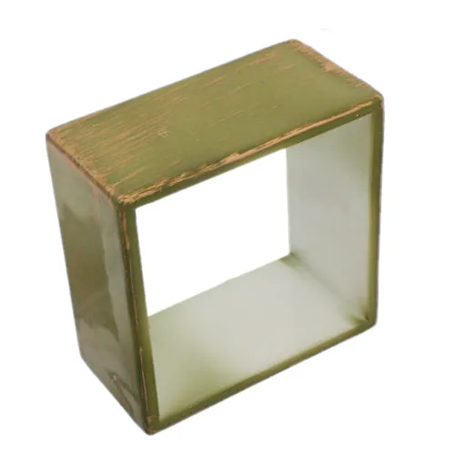 Green Square Block Textured Bangle Bracelet