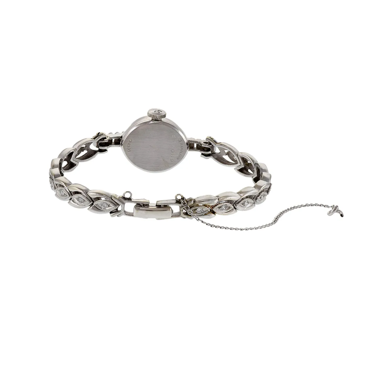 Hamilton 1960's Ladies 14KT White Gold Diamond Cocktail Watch