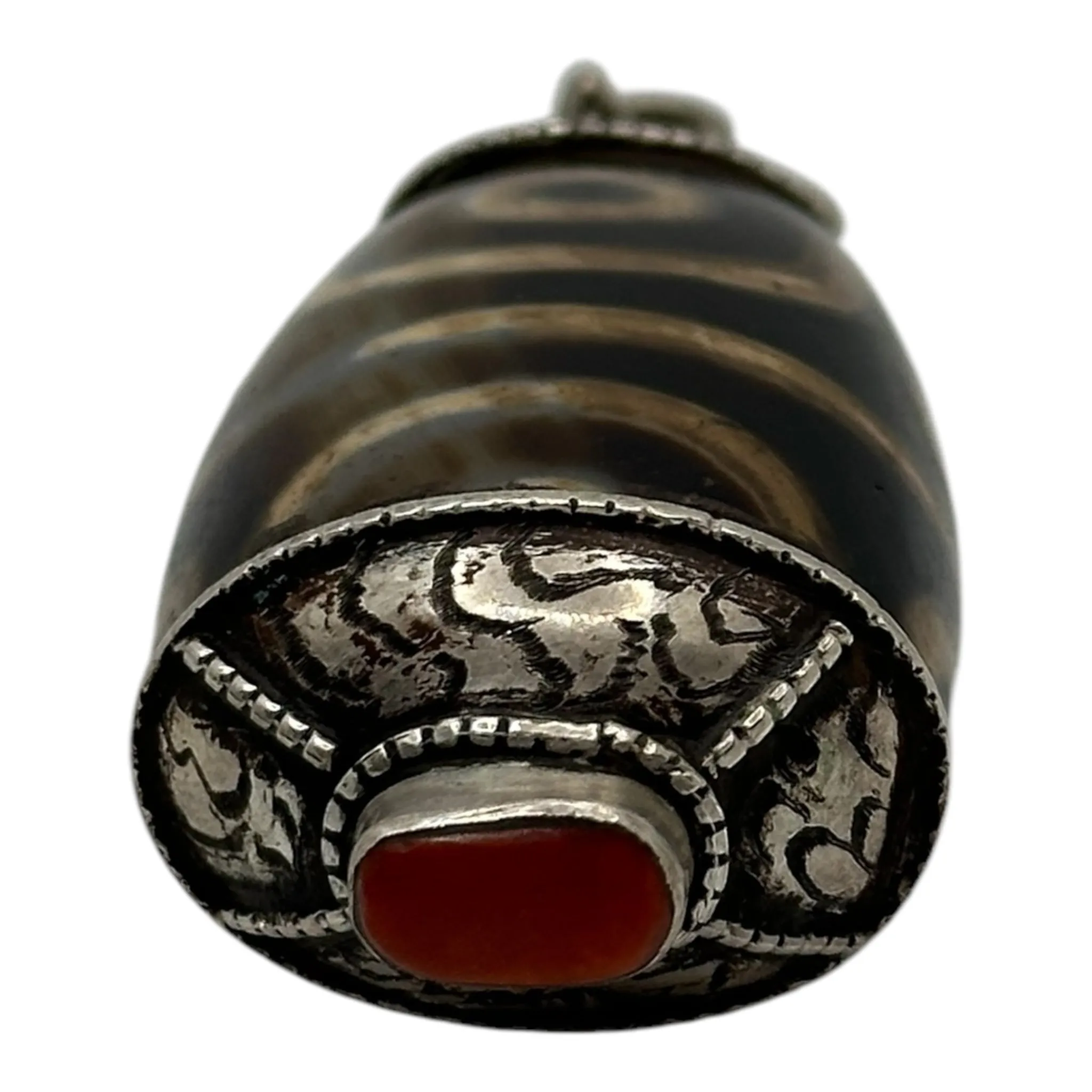 Handmade Tibetan Dzi Agate Pendant