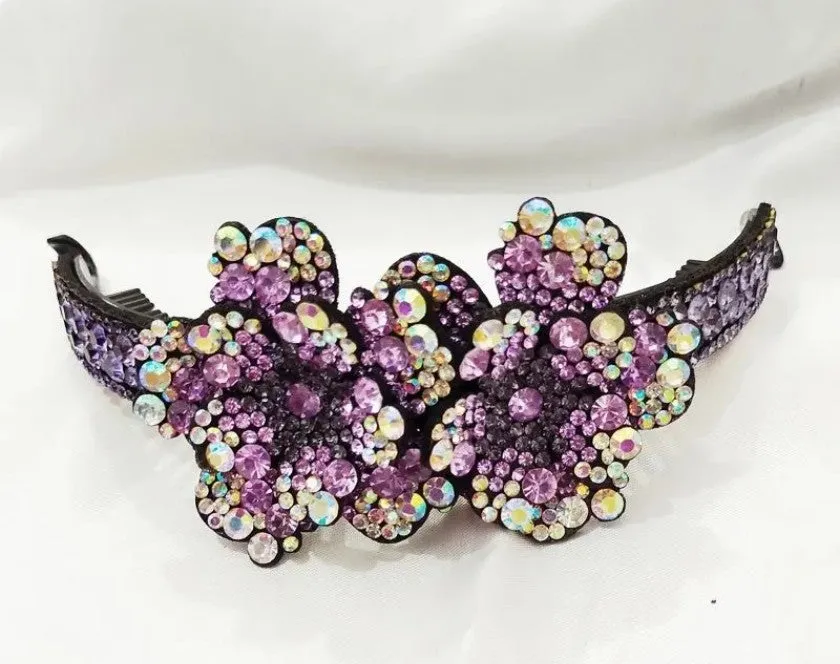 HAPPY00000 12 HB - L  Peony Shape Barrette 6 X 25 CM (Large)