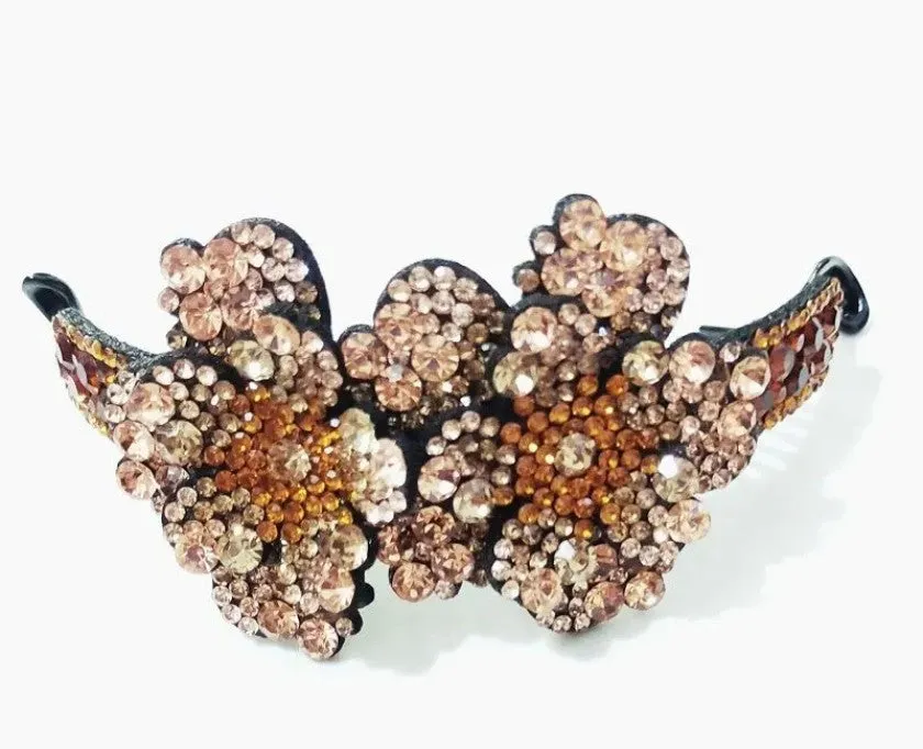 HAPPY00000 12 HB - L  Peony Shape Barrette 6 X 25 CM (Large)