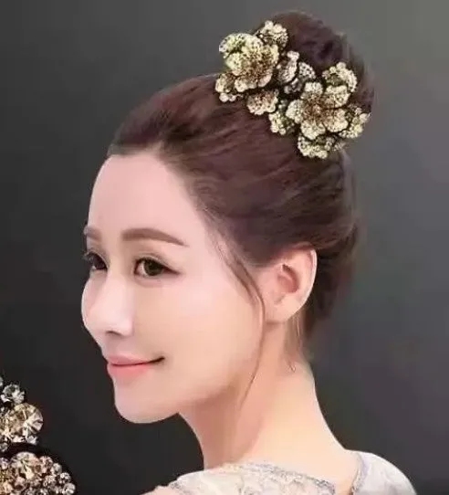 HAPPY00000 12 HB - L  Peony Shape Barrette 6 X 25 CM (Large)