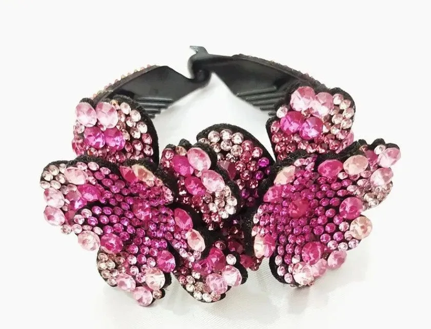 HAPPY00000 12 HB - L  Peony Shape Barrette 6 X 25 CM (Large)