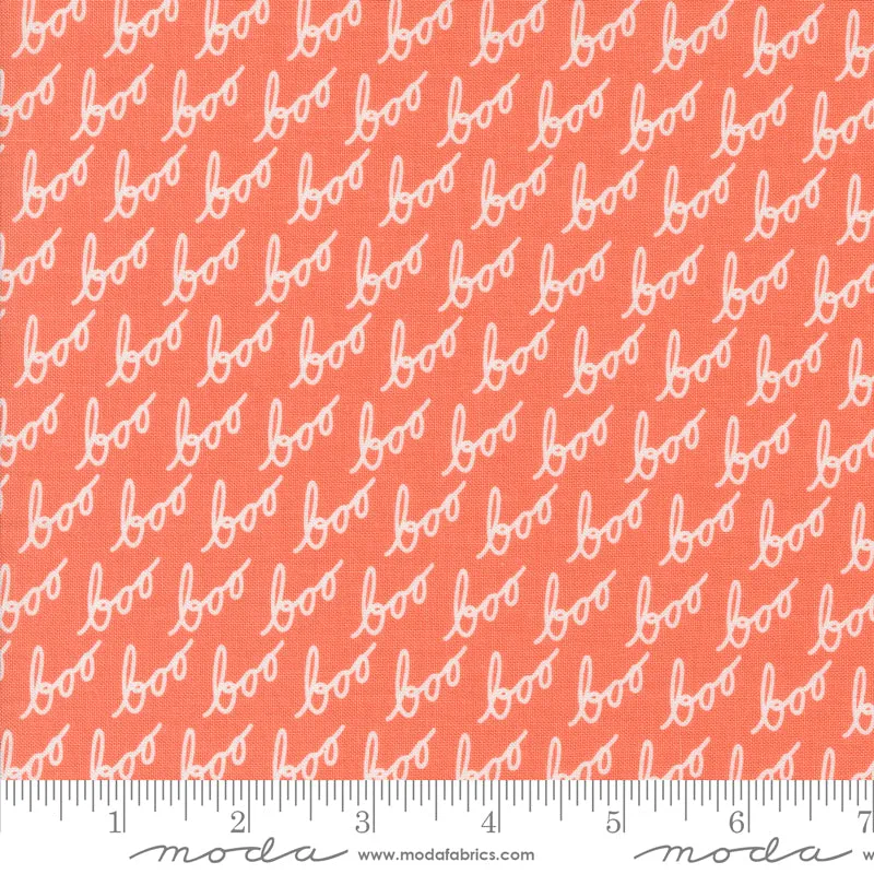Hey Boo, Boo in Soft Pumpkin - fat quarter