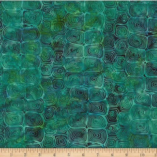 Hoffman Fabrics McKenna Ryan Jade Turtle Shell Jellyfish Batik Fabric Collection MR50-29-Jade
