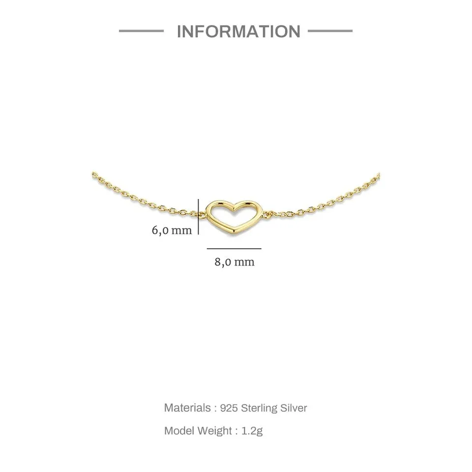 Hollow Heart Bracelet