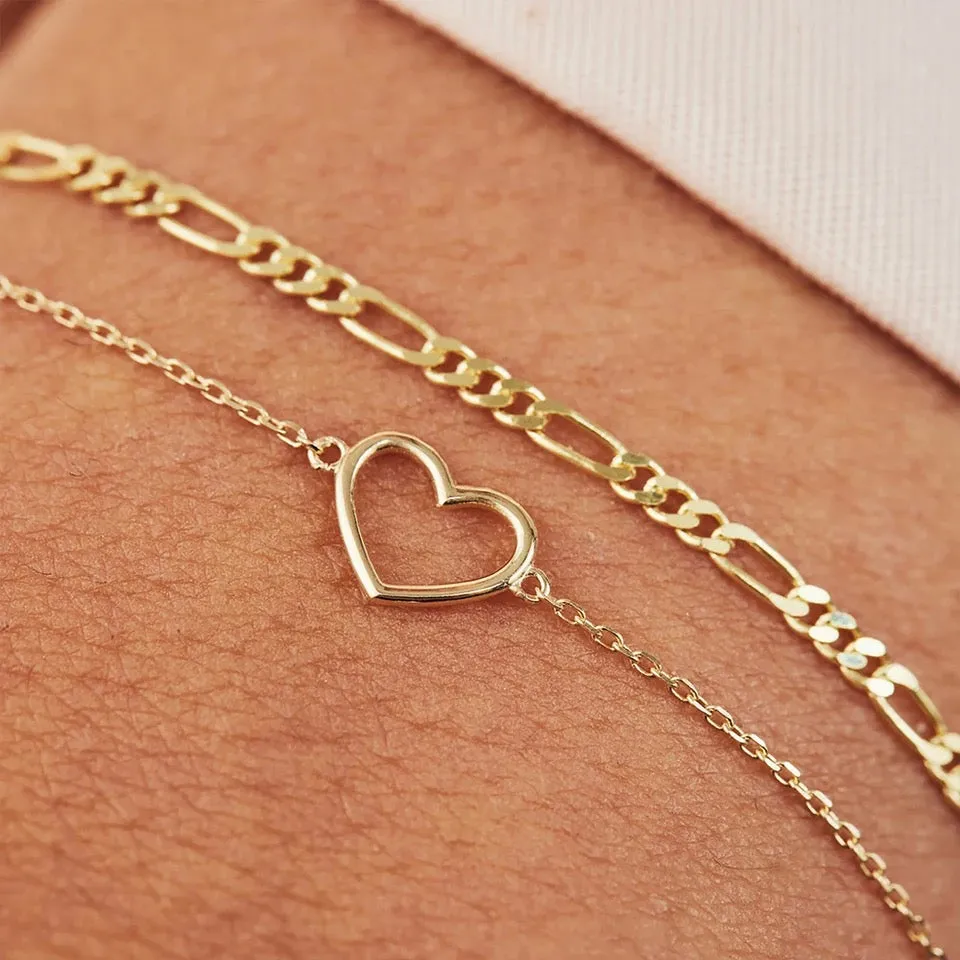 Hollow Heart Bracelet