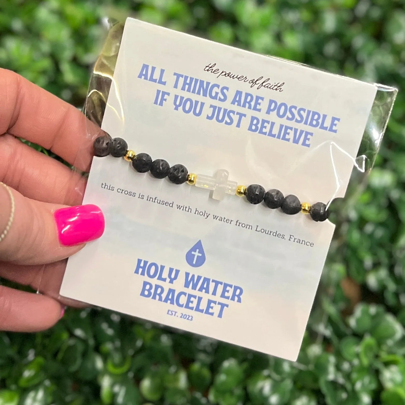 Holy Water Cross Bracelet