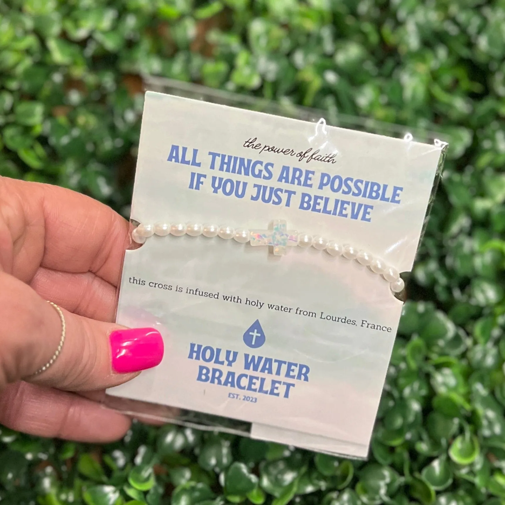 Holy Water Cross Bracelet