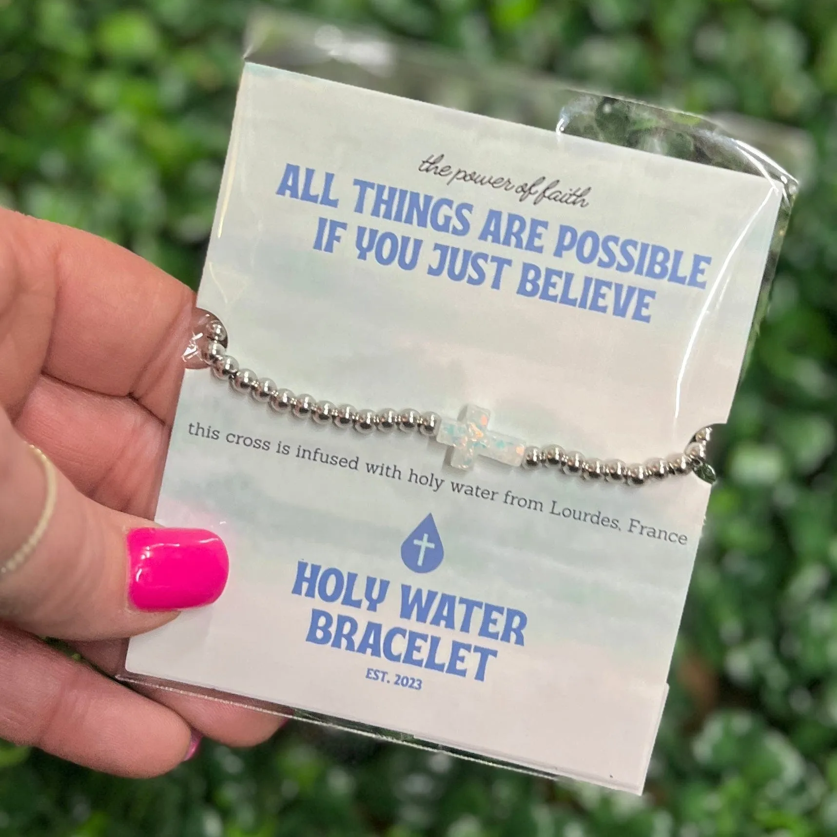 Holy Water Cross Bracelet