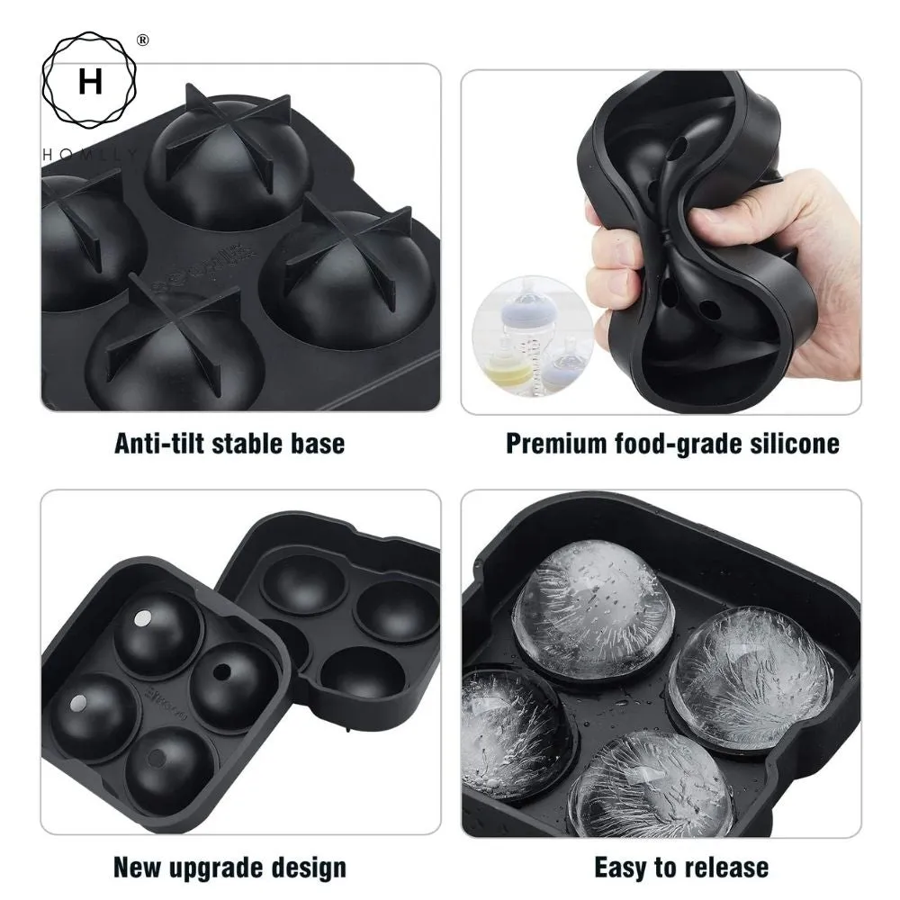 Homlly Food-Grade Silicone Ice Cube Maker Mold Tray