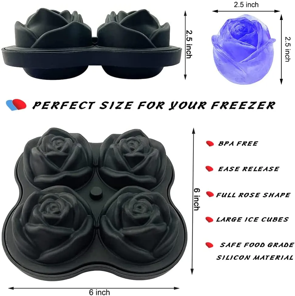 Homlly Food-Grade Silicone Ice Cube Maker Mold Tray