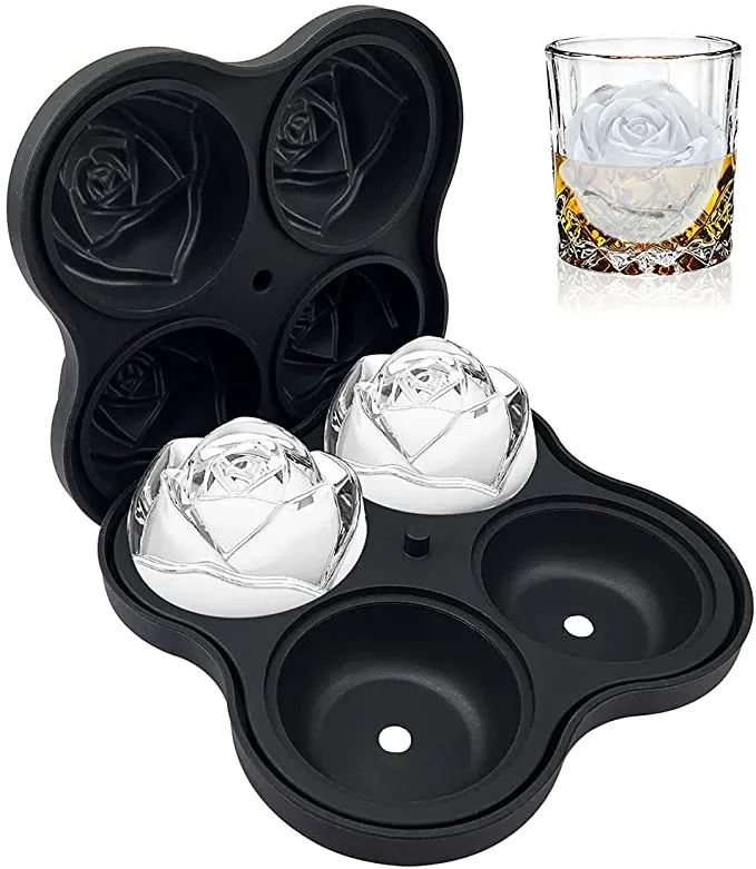 Homlly Food-Grade Silicone Ice Cube Maker Mold Tray