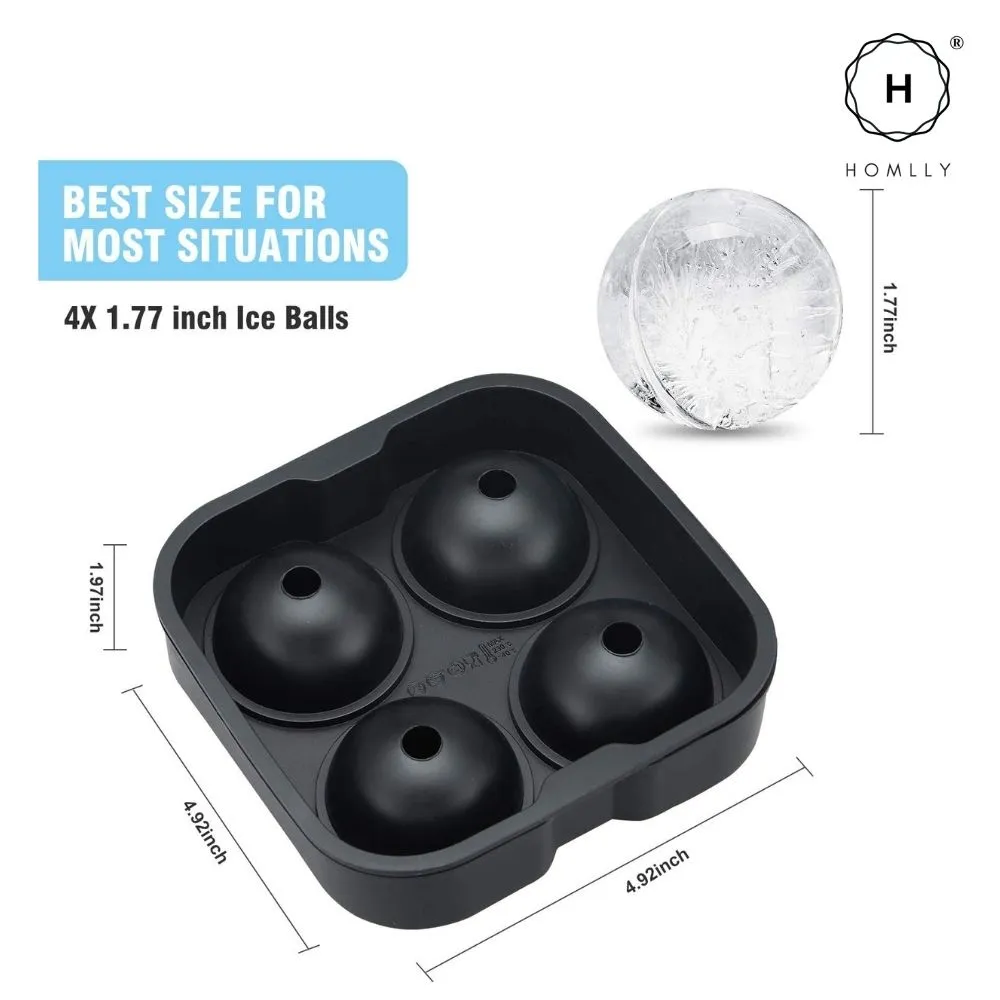 Homlly Food-Grade Silicone Ice Cube Maker Mold Tray