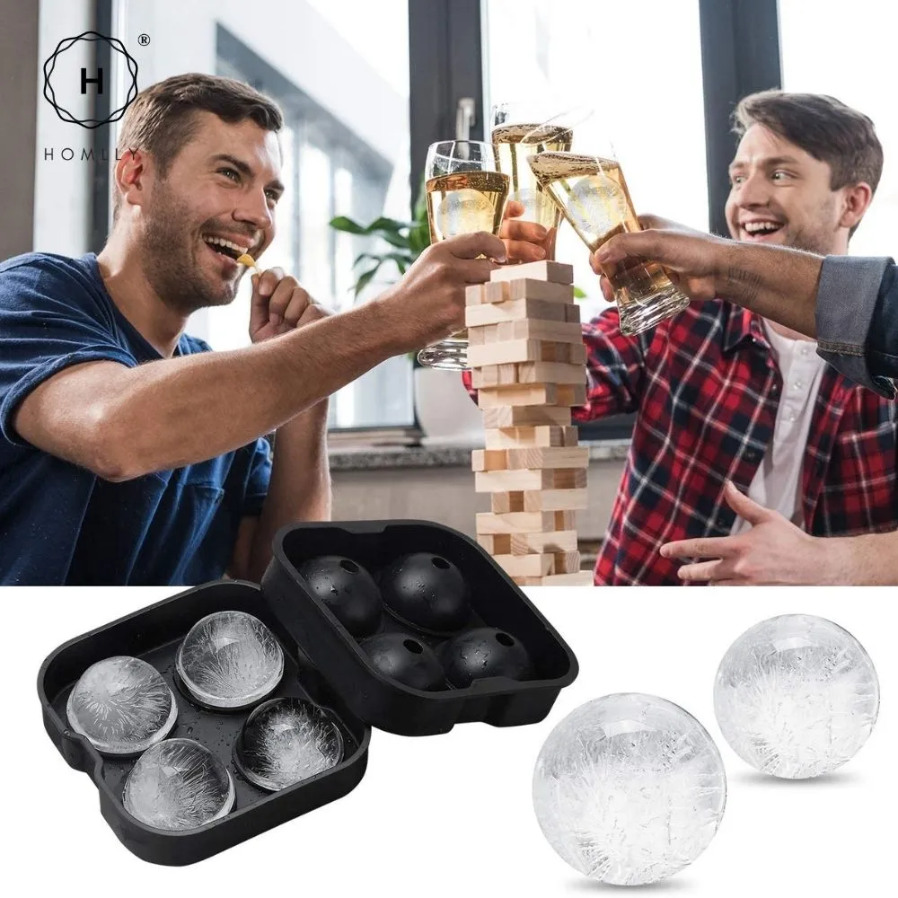 Homlly Food-Grade Silicone Ice Cube Maker Mold Tray