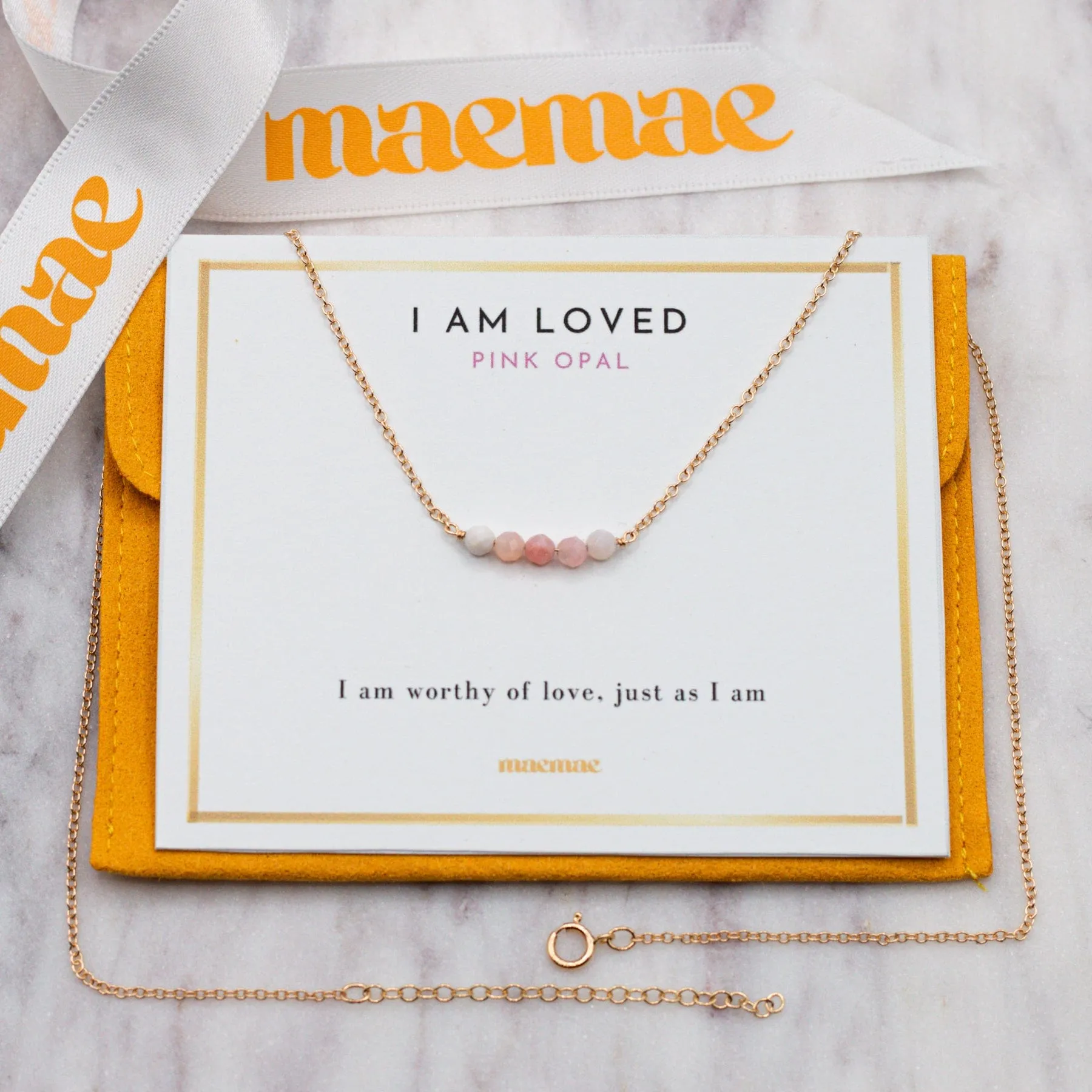I Am Loved - Pink Opal Necklace