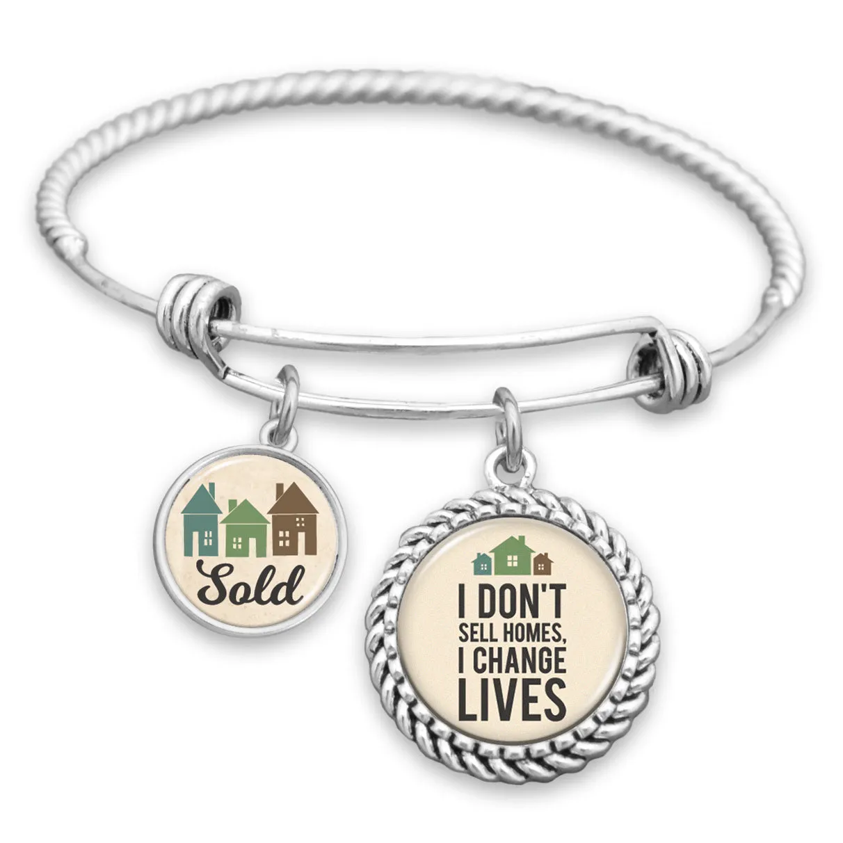 I Don't Sell Homes, I Change Lives Charm Bracelet