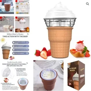 Ice Cream Maker - Usb Power - Oversize 11" - Kitchen Fun