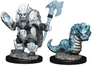 Ice Orc & Ice Worm: WizKids Wardlings Miniatures