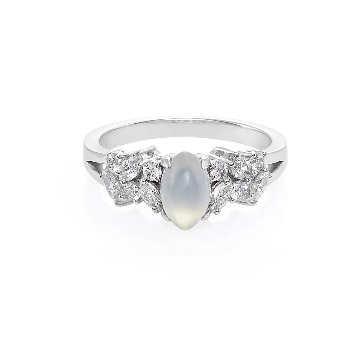 Icy Jade & Diamond Ring