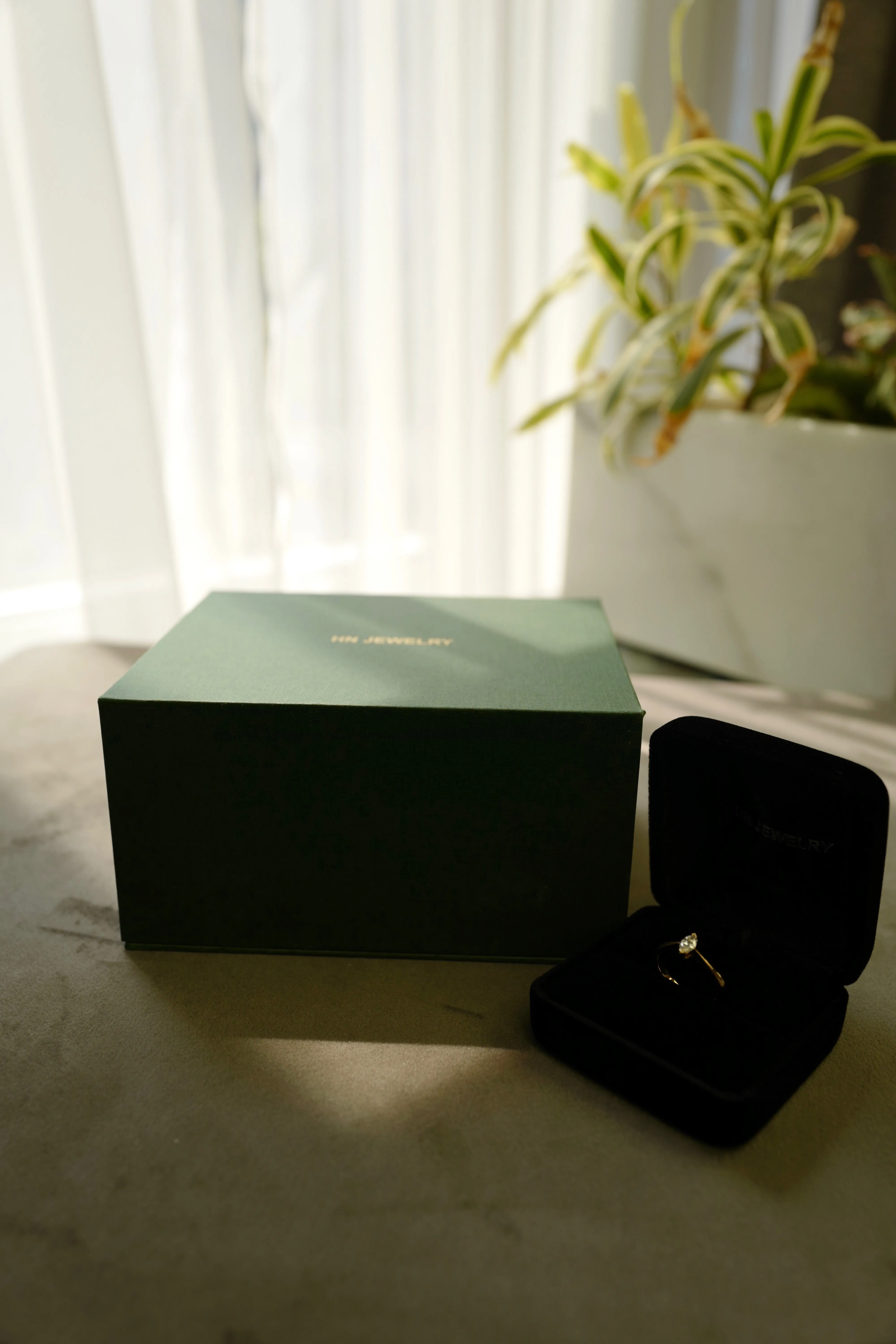 Icy Jade & Diamond Ring