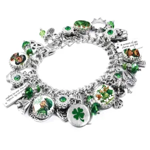 Irish Jewelry, Celtic Knot Charm Bracelet