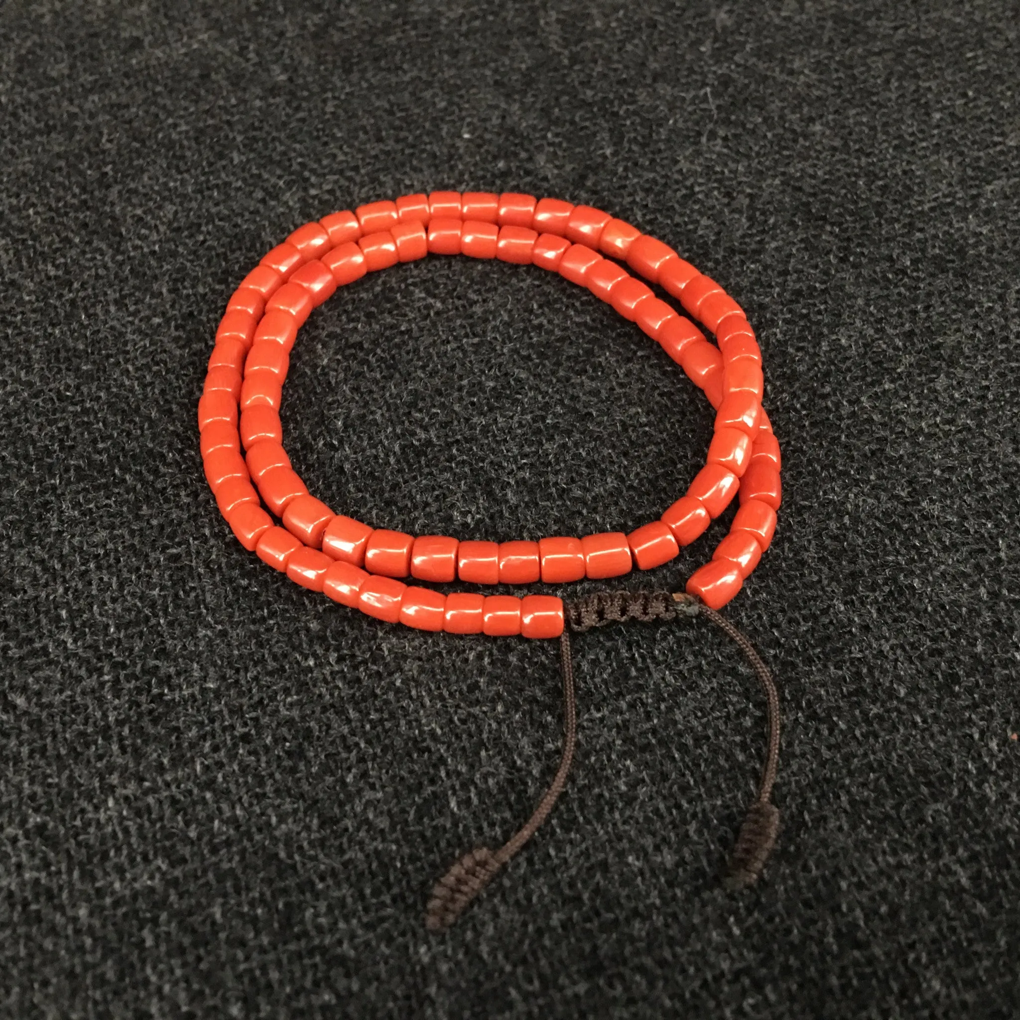 Italian Coral and Antique Tibetan Turquoise Bracelet