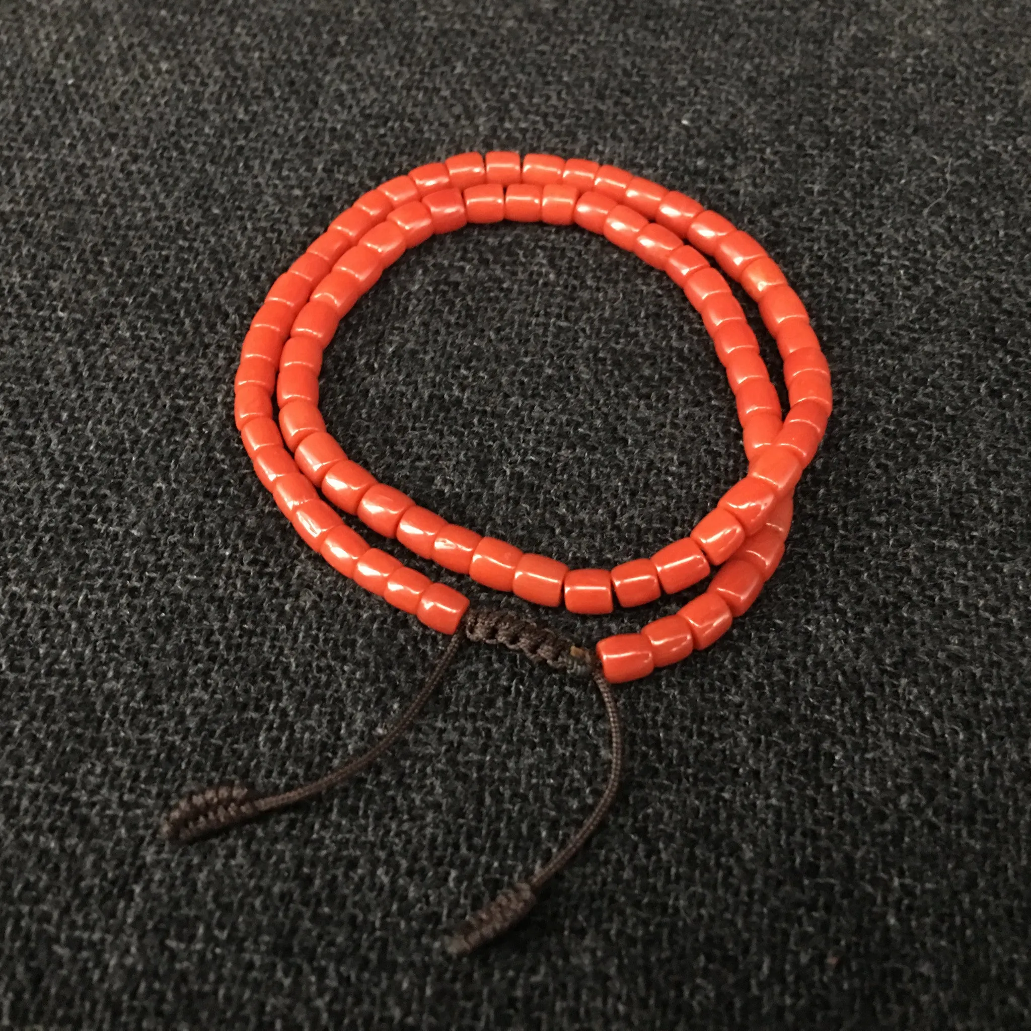 Italian Coral and Antique Tibetan Turquoise Bracelet