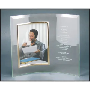 Jade Glass Crescent with Picture Frame