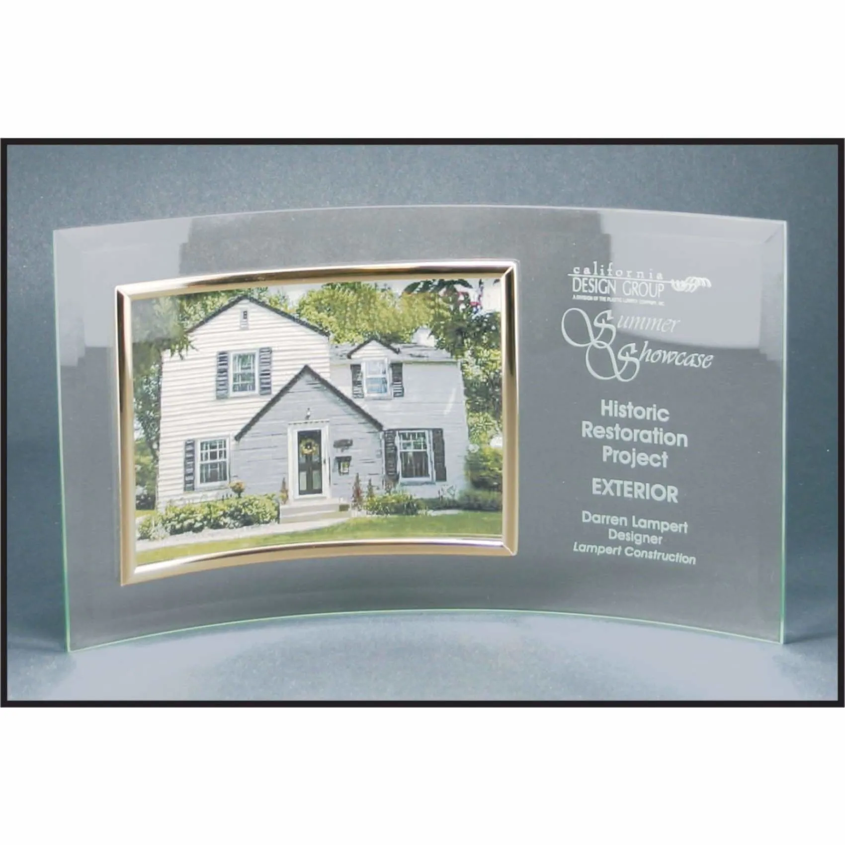 Jade Glass Crescent with Picture Frame