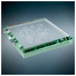 Jade Glass Paperweight