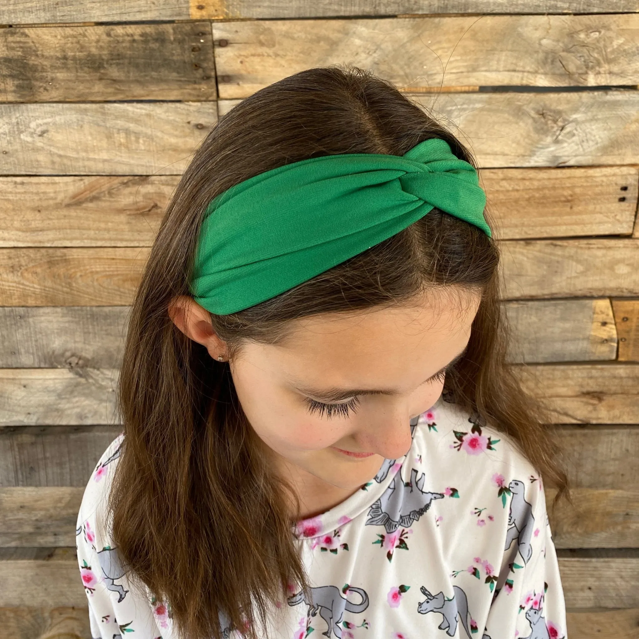 Kelly Green Ice Faux Knot Headband
