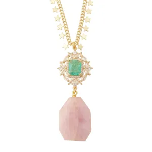 Kunzite star necklace