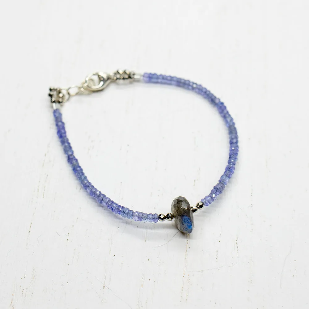 Labradorite & Tanzanites Luna  Bracelet
